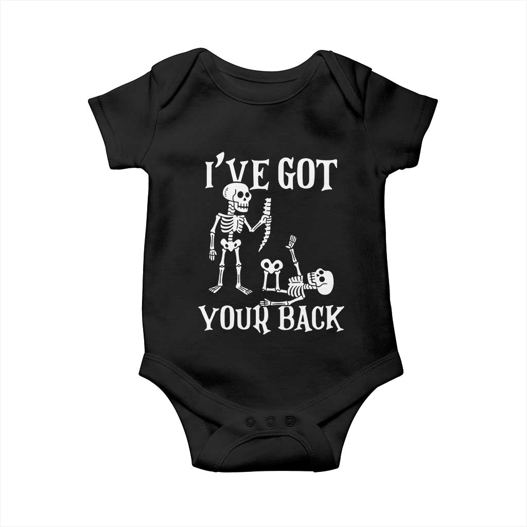 Funny I Got Your Back Baby Onesie Halloween Skeleton Skull - Wonder Print Shop