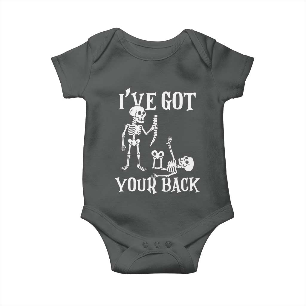 Funny I Got Your Back Baby Onesie Halloween Skeleton Skull - Wonder Print Shop