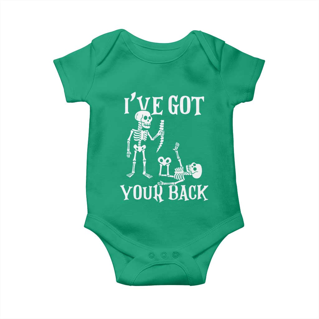 Funny I Got Your Back Baby Onesie Halloween Skeleton Skull - Wonder Print Shop