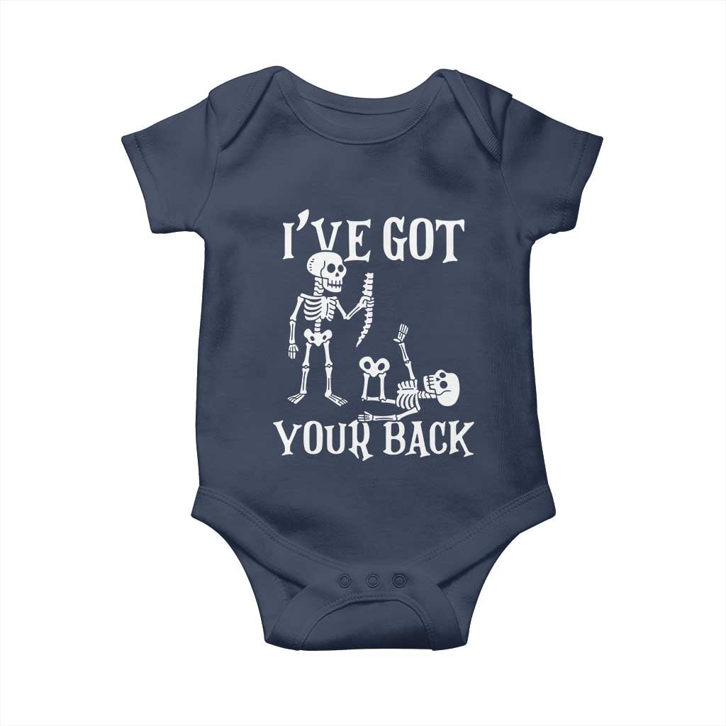 Funny I Got Your Back Baby Onesie Halloween Skeleton Skull - Wonder Print Shop
