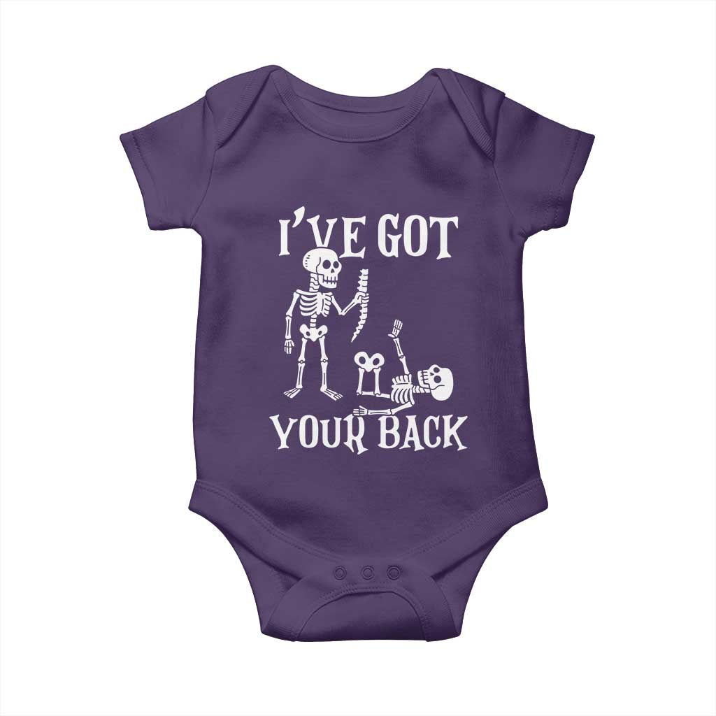 Funny I Got Your Back Baby Onesie Halloween Skeleton Skull - Wonder Print Shop