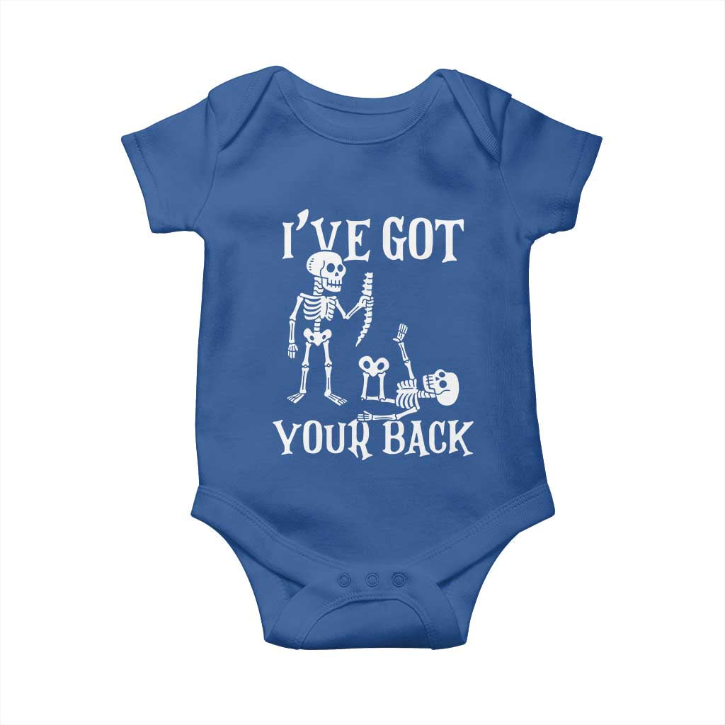 Funny I Got Your Back Baby Onesie Halloween Skeleton Skull - Wonder Print Shop