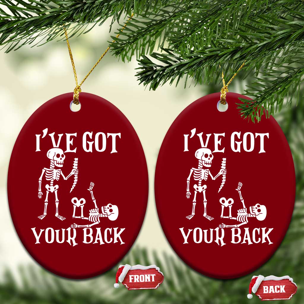 Funny I Got Your Back Ceramic Ornament Halloween Skeleton Skull - Wonder Print Shop
