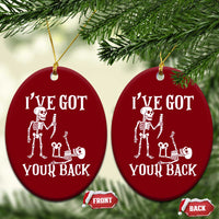 Funny I Got Your Back Ceramic Ornament Halloween Skeleton Skull - Wonder Print Shop