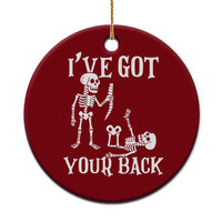 Funny I Got Your Back Ceramic Ornament Halloween Skeleton Skull - Wonder Print Shop