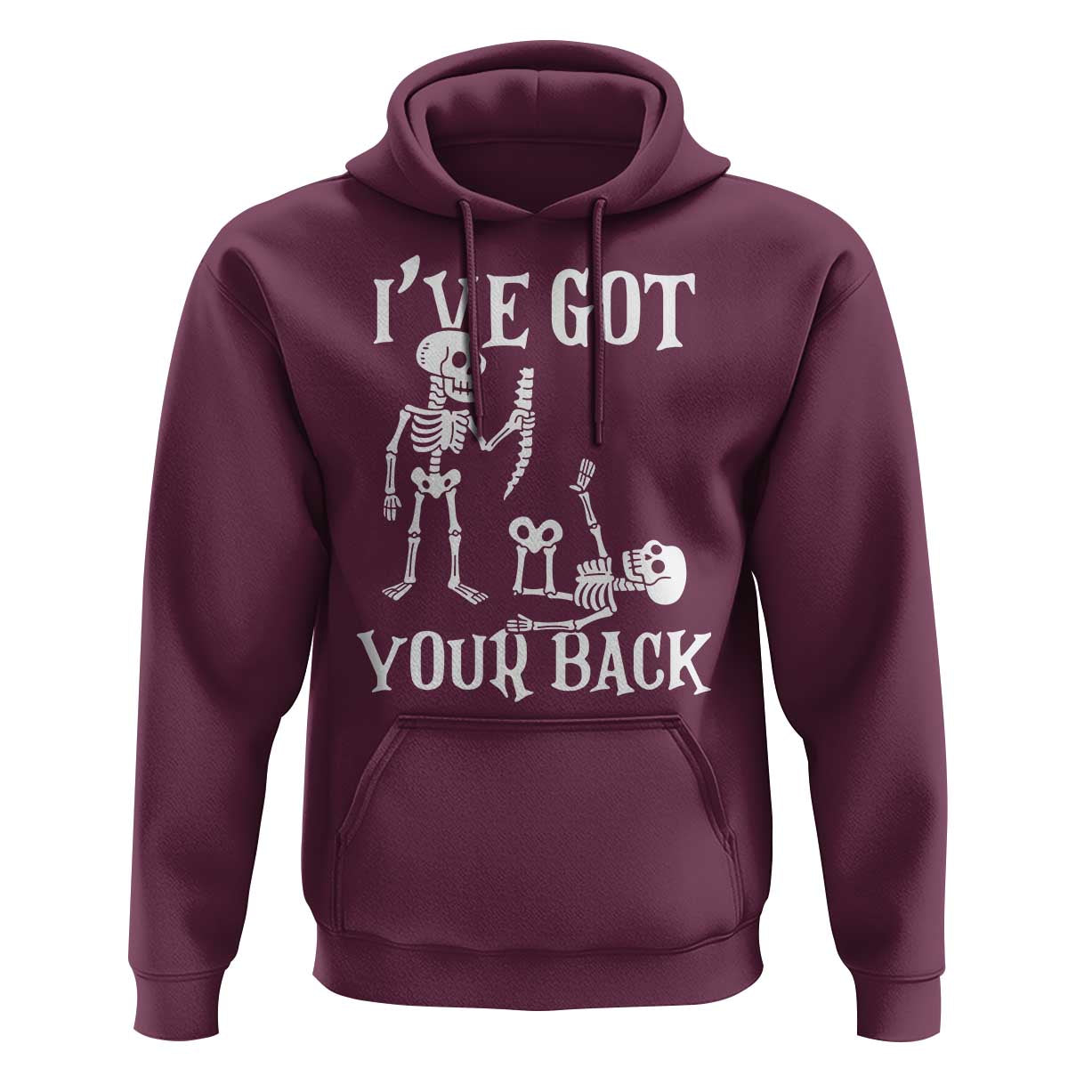 Funny I Got Your Back Hoodie Halloween Skeleton Skull - Wonder Print Shop