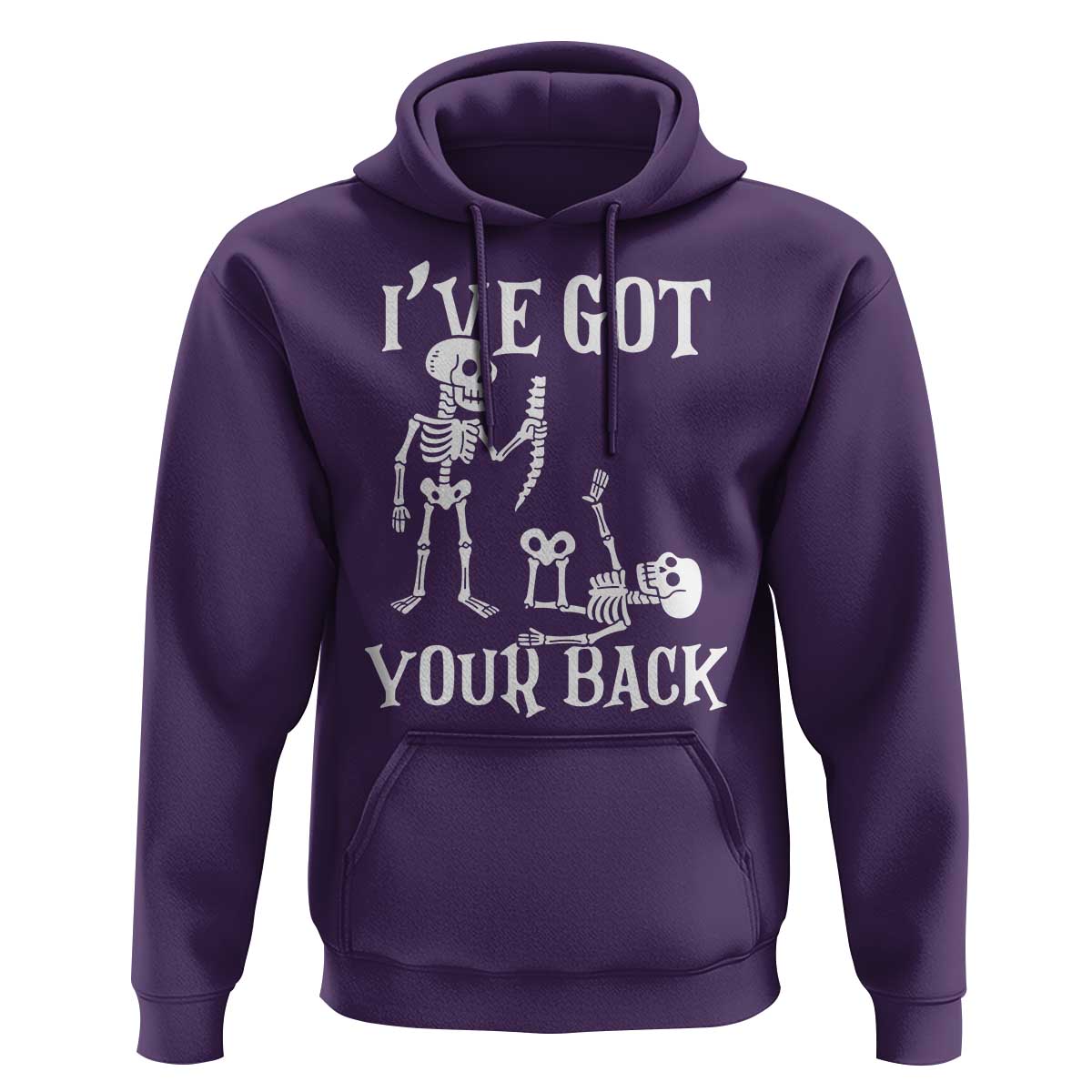 Funny I Got Your Back Hoodie Halloween Skeleton Skull - Wonder Print Shop