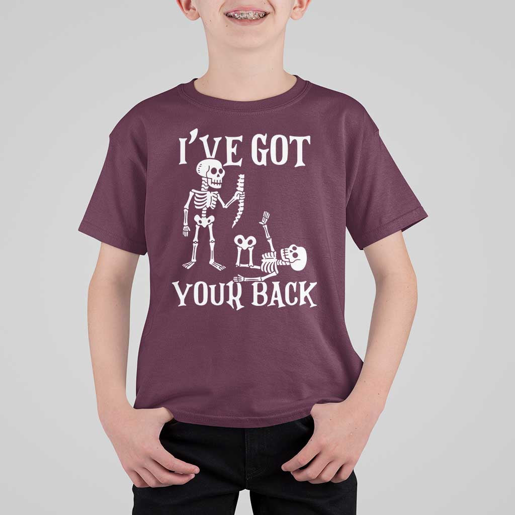 Funny I Got Your Back T Shirt For Kid Halloween Skeleton Skull - Wonder Print Shop