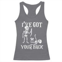 Funny I Got Your Back Racerback Tank Top Halloween Skeleton Skull - Wonder Print Shop
