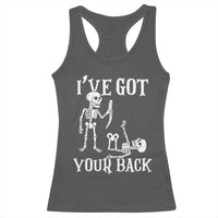 Funny I Got Your Back Racerback Tank Top Halloween Skeleton Skull - Wonder Print Shop