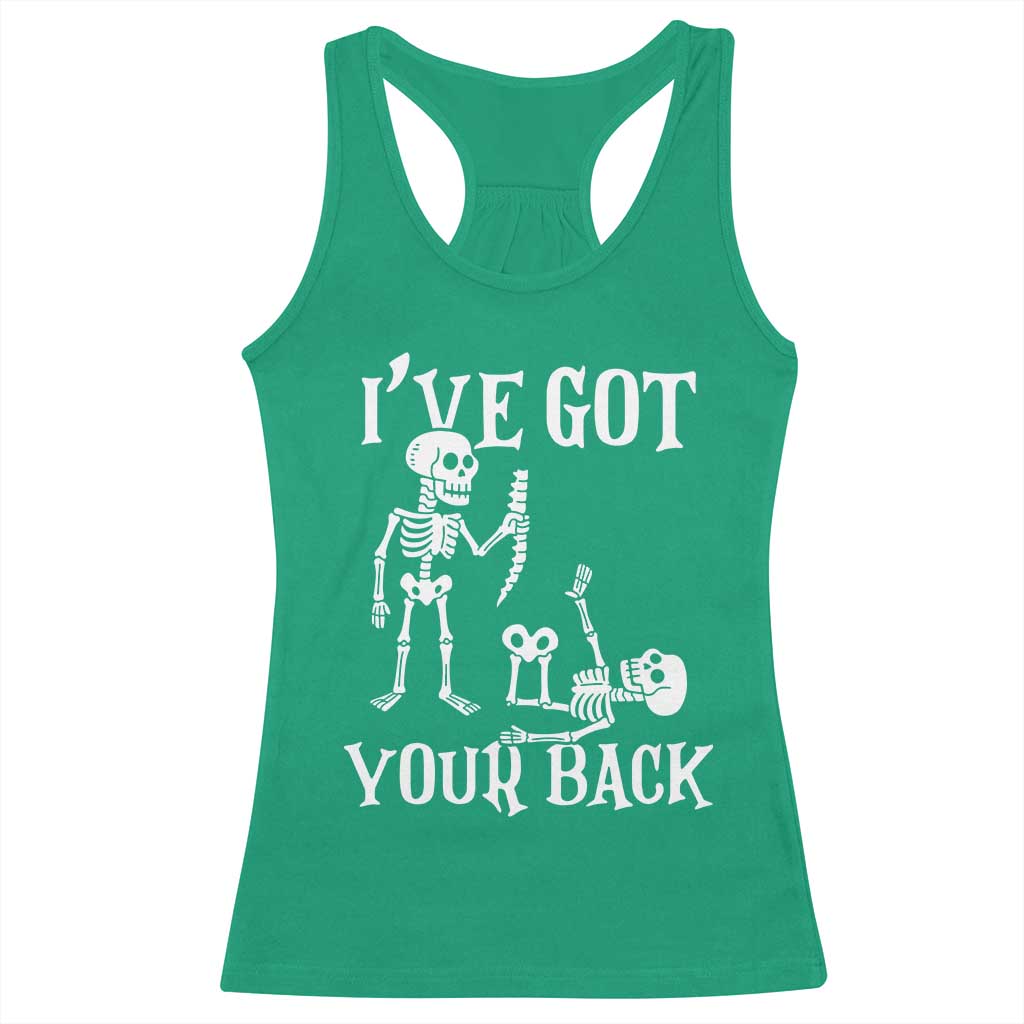 Funny I Got Your Back Racerback Tank Top Halloween Skeleton Skull - Wonder Print Shop
