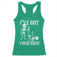 Funny I Got Your Back Racerback Tank Top Halloween Skeleton Skull - Wonder Print Shop