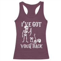 Funny I Got Your Back Racerback Tank Top Halloween Skeleton Skull - Wonder Print Shop