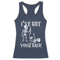 Funny I Got Your Back Racerback Tank Top Halloween Skeleton Skull - Wonder Print Shop