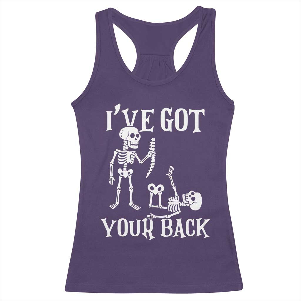 Funny I Got Your Back Racerback Tank Top Halloween Skeleton Skull - Wonder Print Shop