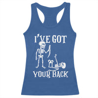 Funny I Got Your Back Racerback Tank Top Halloween Skeleton Skull - Wonder Print Shop