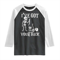 Funny I Got Your Back Raglan Shirt Halloween Skeleton Skull - Wonder Print Shop