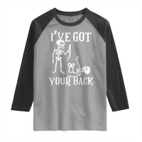 Funny I Got Your Back Raglan Shirt Halloween Skeleton Skull - Wonder Print Shop