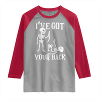 Funny I Got Your Back Raglan Shirt Halloween Skeleton Skull - Wonder Print Shop