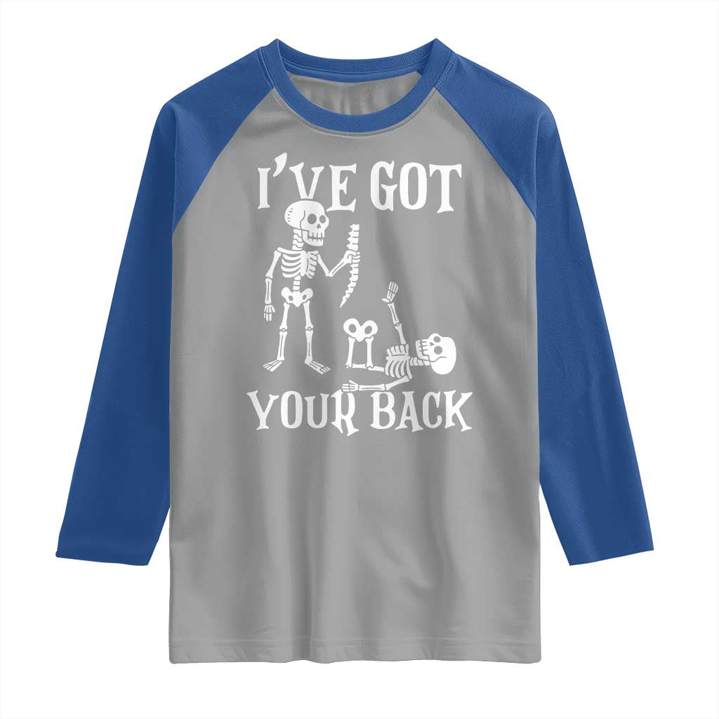 Funny I Got Your Back Raglan Shirt Halloween Skeleton Skull - Wonder Print Shop