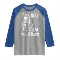 Funny I Got Your Back Raglan Shirt Halloween Skeleton Skull - Wonder Print Shop