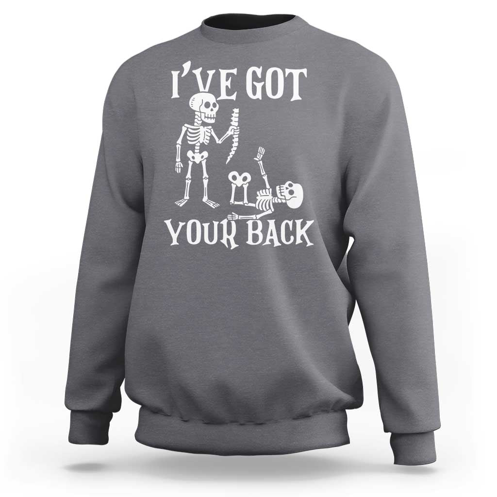 Funny I Got Your Back Sweatshirt Halloween Skeleton Skull - Wonder Print Shop