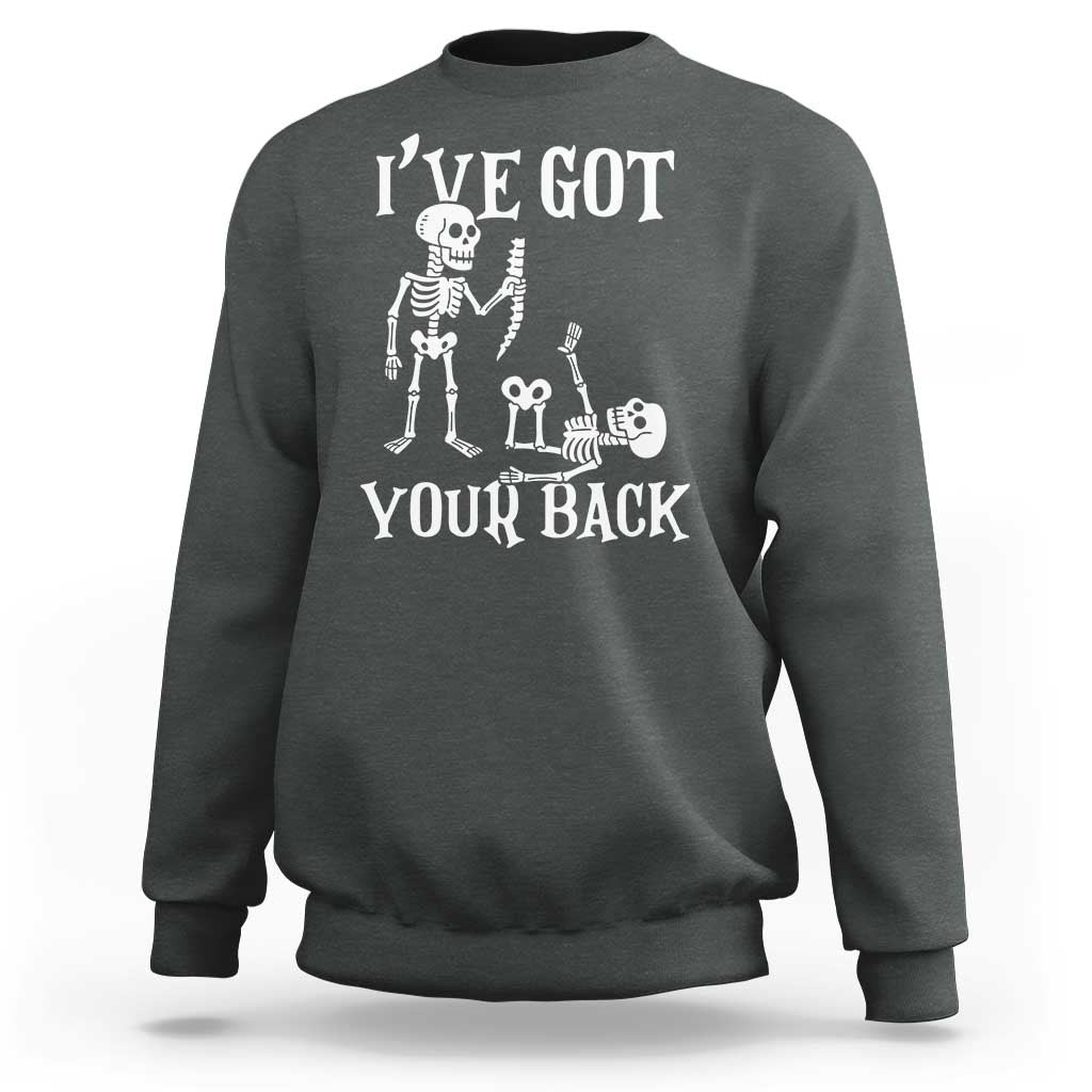 Funny I Got Your Back Sweatshirt Halloween Skeleton Skull - Wonder Print Shop