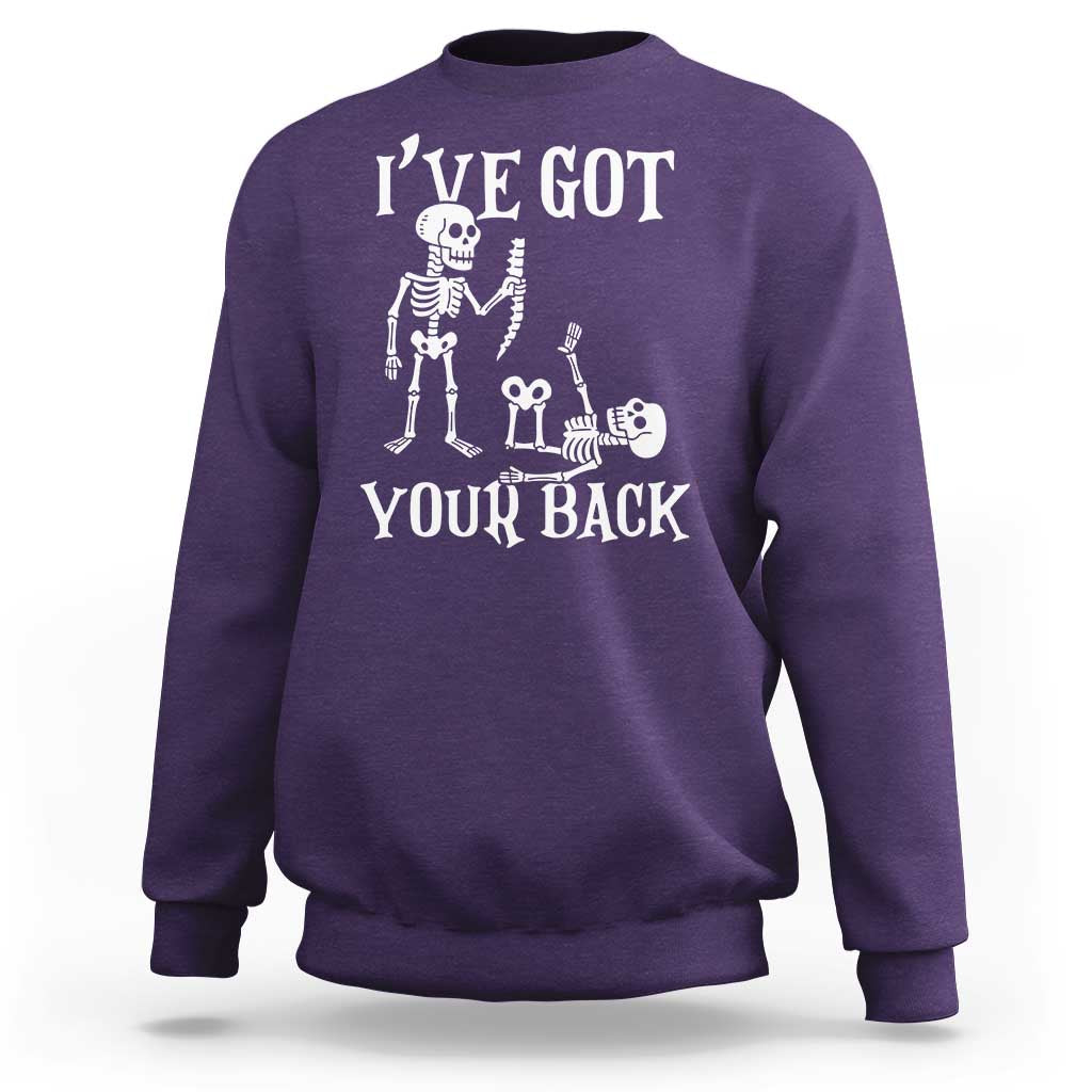 Funny I Got Your Back Sweatshirt Halloween Skeleton Skull - Wonder Print Shop