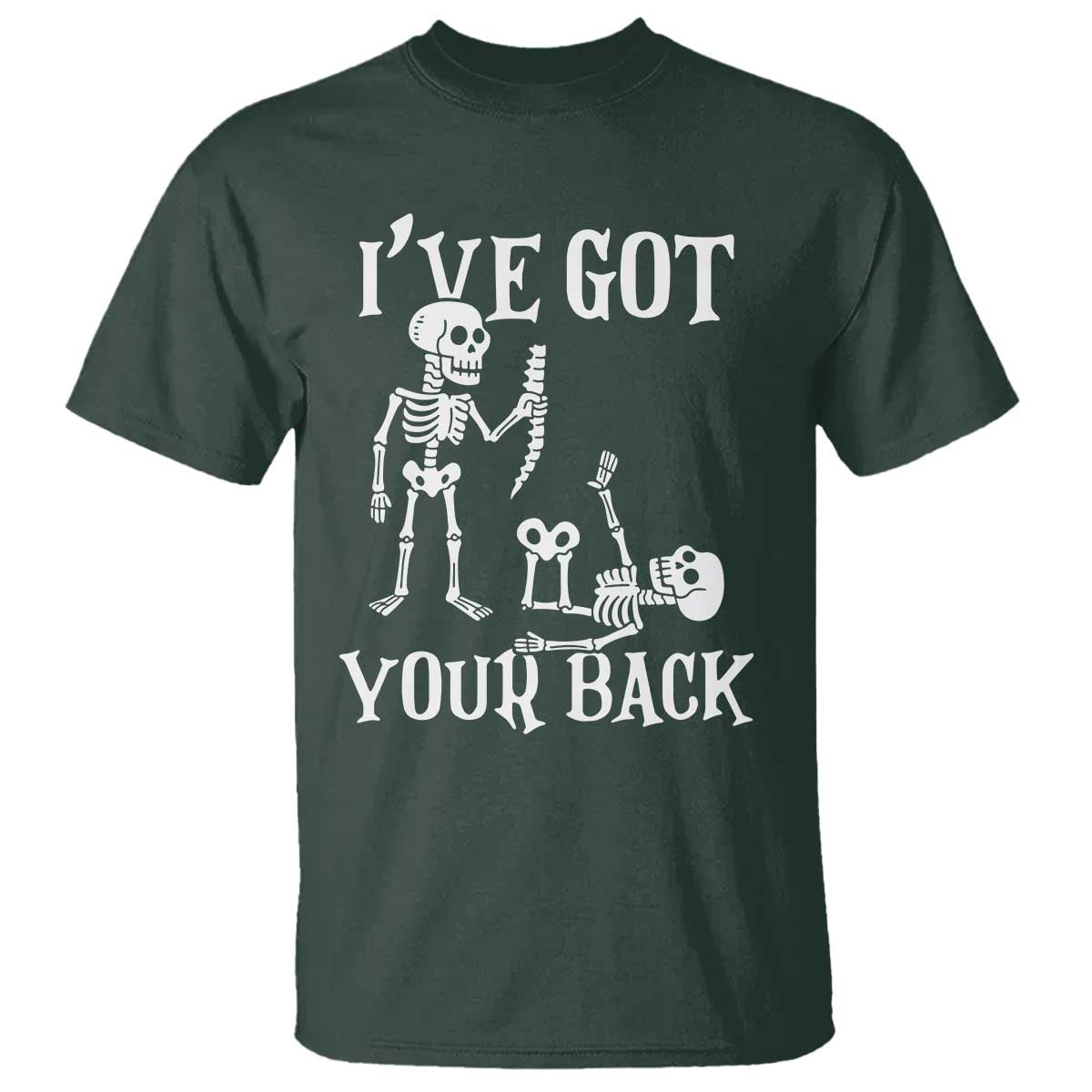 Funny I Got Your Back T Shirt Halloween Skeleton Skull - Wonder Print Shop