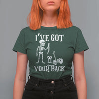 Funny I Got Your Back T Shirt For Women Halloween Skeleton Skull - Wonder Print Shop