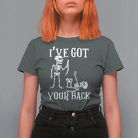 Funny I Got Your Back T Shirt For Women Halloween Skeleton Skull - Wonder Print Shop
