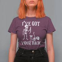 Funny I Got Your Back T Shirt For Women Halloween Skeleton Skull - Wonder Print Shop