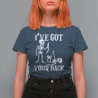 Funny I Got Your Back T Shirt For Women Halloween Skeleton Skull - Wonder Print Shop
