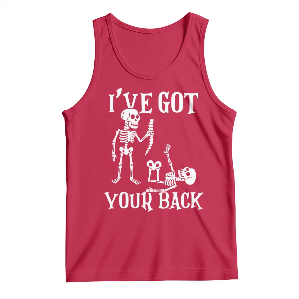 Funny I Got Your Back Tank Top Halloween Skeleton Skull - Wonder Print Shop