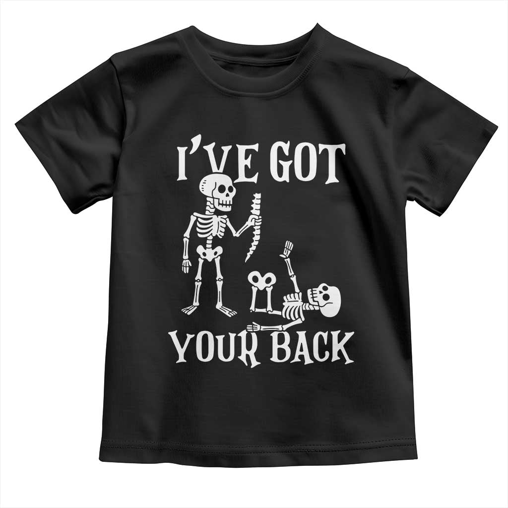 Funny I Got Your Back Toddler T Shirt Halloween Skeleton Skull - Wonder Print Shop