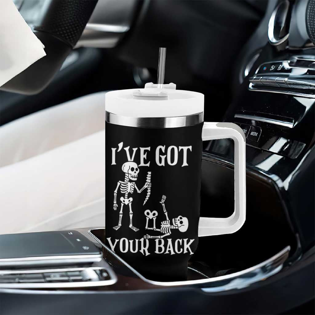 Funny I Got Your Back Tumbler With Handle Halloween Skeleton Skull - Wonder Print Shop
