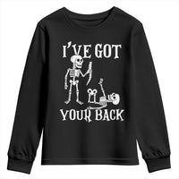 Funny I Got Your Back Youth Sweatshirt Halloween Skeleton Skull - Wonder Print Shop