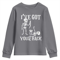 Funny I Got Your Back Youth Sweatshirt Halloween Skeleton Skull - Wonder Print Shop