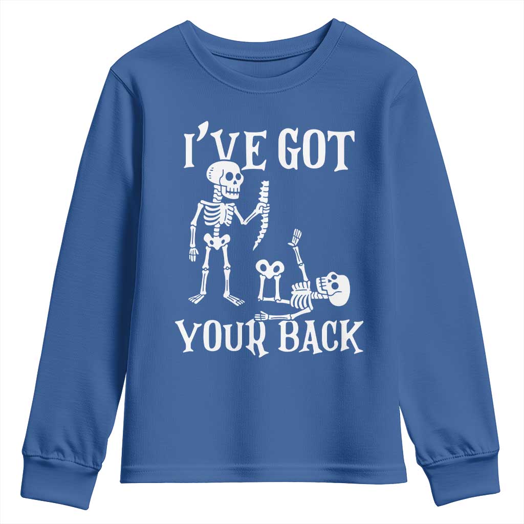 Funny I Got Your Back Youth Sweatshirt Halloween Skeleton Skull - Wonder Print Shop
