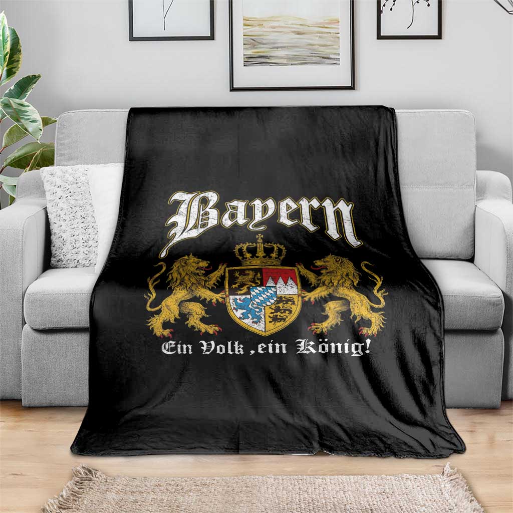 Bavarian German Pride Throw Blanket Bayern Ein Volk Ein Konig