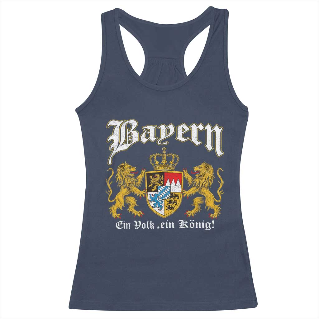 Bavarian German Pride Racerback Tank Top Bayern Ein Volk Ein Konig
