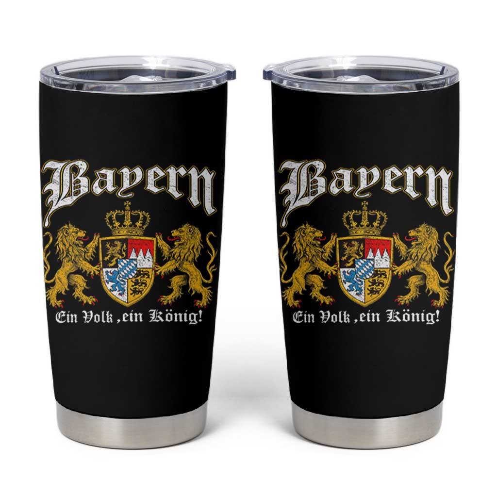 Bavarian German Pride Tumbler Cup Bayern Ein Volk Ein Konig