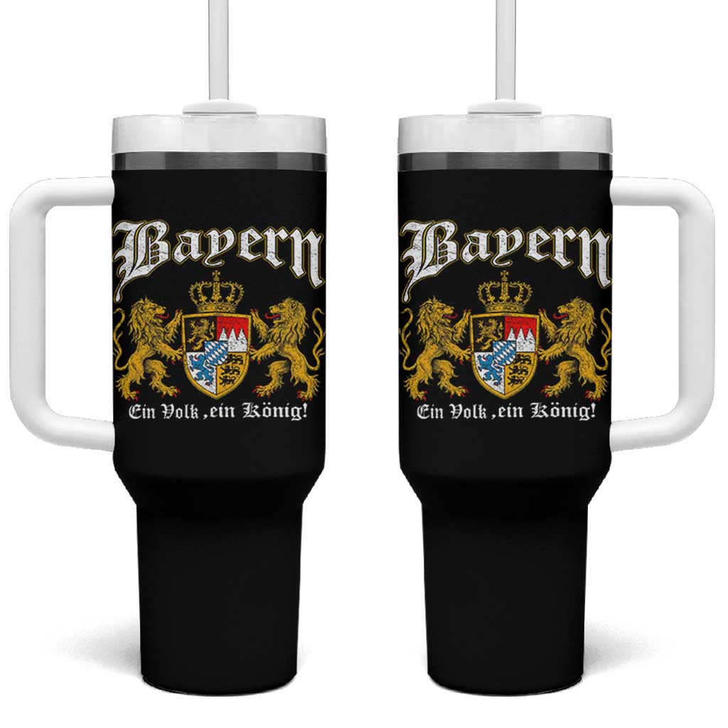 Bavarian German Pride Tumbler With Handle Bayern Ein Volk Ein Konig
