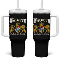 Bavarian German Pride Tumbler With Handle Bayern Ein Volk Ein Konig