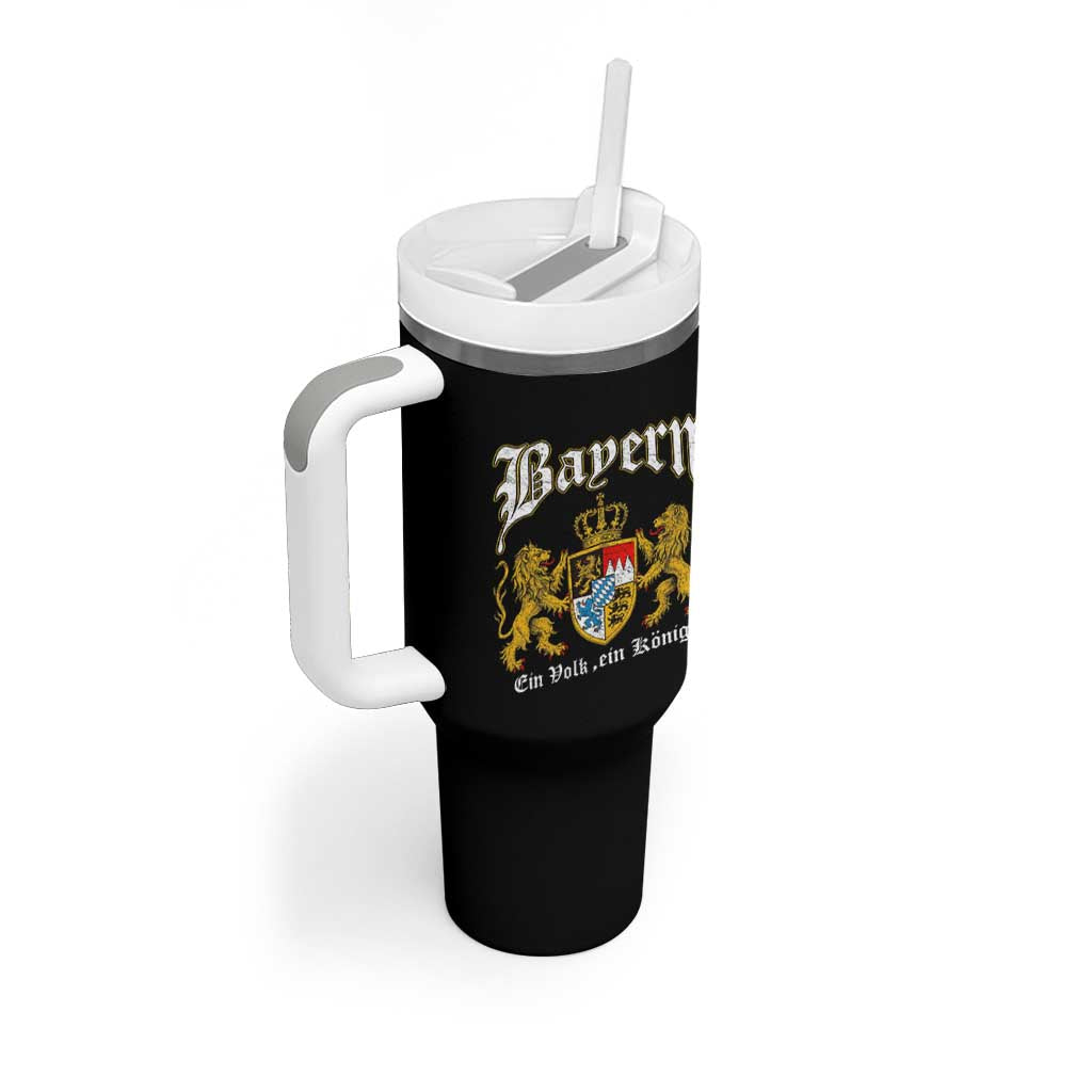 Bavarian German Pride Tumbler With Handle Bayern Ein Volk Ein Konig