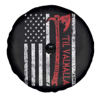 Viking Til Valhalla Spare Tire Cover Norse Mythology Axe USA Flag - Wonder Print Shop