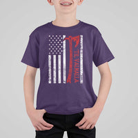Viking Til Valhalla T Shirt For Kid Norse Mythology Axe USA Flag - Wonder Print Shop