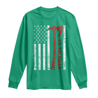 Viking Til Valhalla Long Sleeve Shirt Norse Mythology Axe USA Flag - Wonder Print Shop