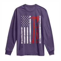 Viking Til Valhalla Long Sleeve Shirt Norse Mythology Axe USA Flag - Wonder Print Shop