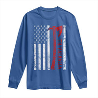 Viking Til Valhalla Long Sleeve Shirt Norse Mythology Axe USA Flag - Wonder Print Shop